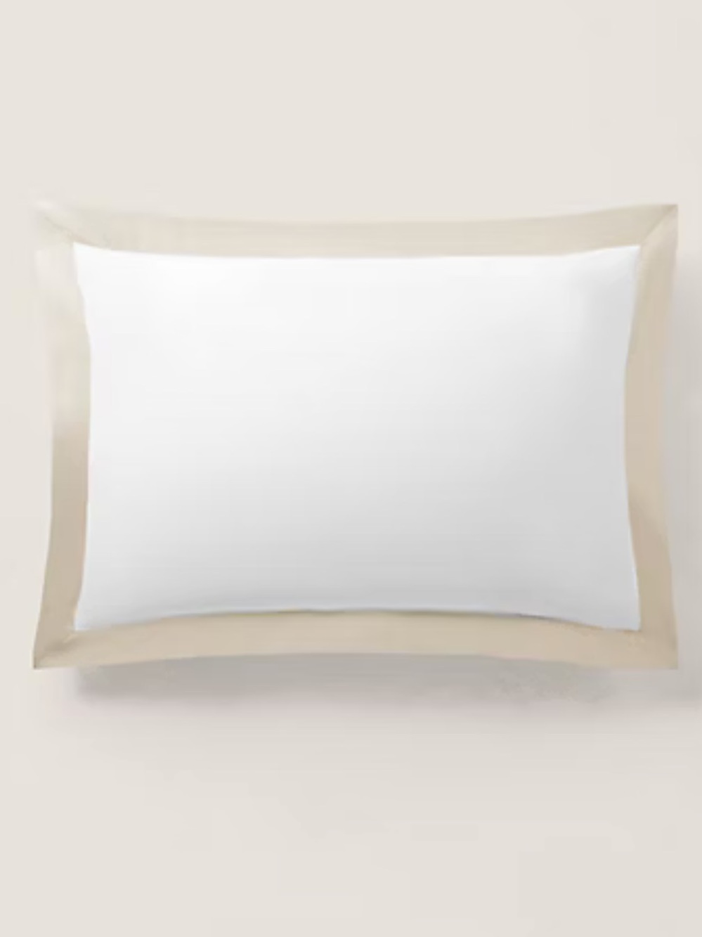 Ralph Lauren Home Organic Cotton Sateen Border Sham Standard Size Coastal Sand